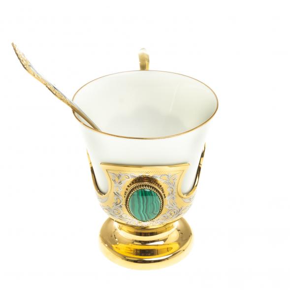 Кофейная чашка &amp;quot;Малахитовая&amp;quot; 200 мл Златоуст 123794