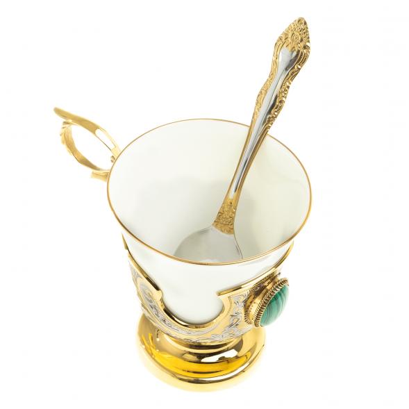 Кофейная чашка &amp;quot;Малахитовая&amp;quot; 200 мл Златоуст 123794