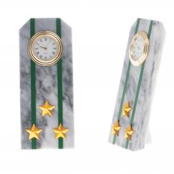 Часы &amp;quot;Погон полковник ПС ФСБ&amp;quot; из мрамора