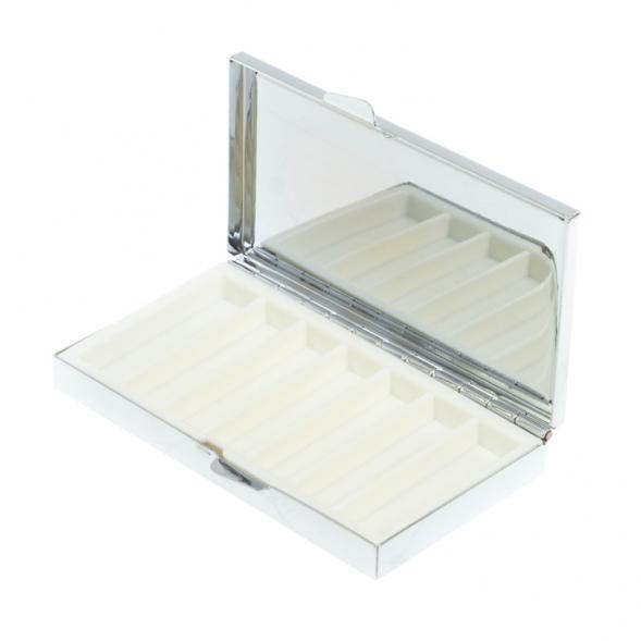 Таблетница на 7 отделений камень золотистый обсидиан цвет серебро 127978