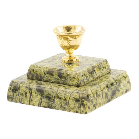 Подсвечник церковный из змеевика 120017