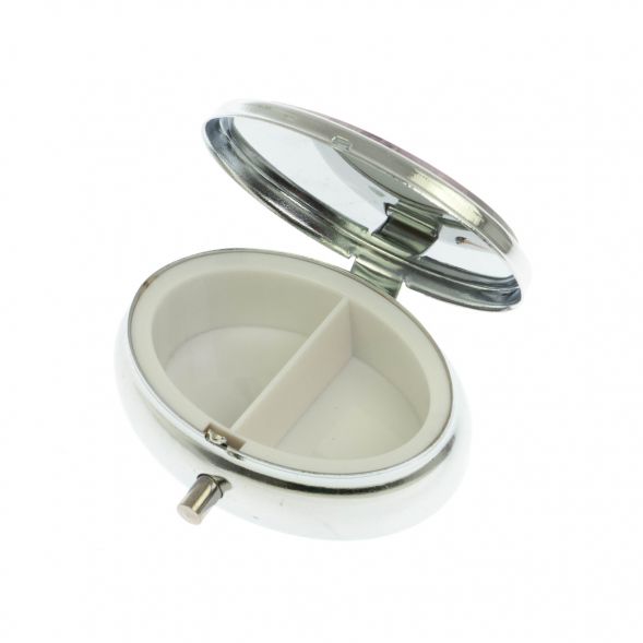 Таблетница овальная на 2 отделения камень флюорит 5,5х4,5х2 см 129044