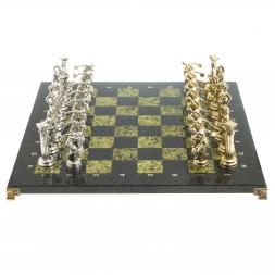 Шахматы "Олимпийские игры" доска 44х44 см змеевик фигуры металлические