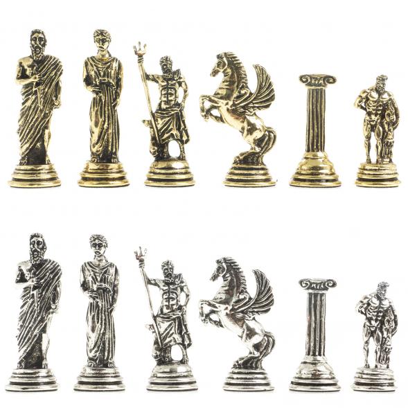 Шахматы &amp;quot;Подвиги Геракла&amp;quot; доска 28х28 см из камня змеевик 122699