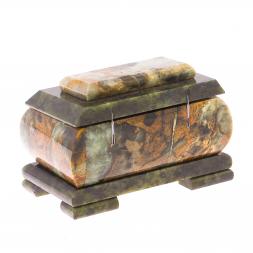 Шкатулка из офиокальцита 10х6,5х6,7 см