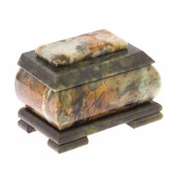 Шкатулка из офиокальцита 10х6,5х6,7 см