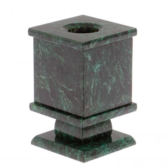 Карандашница из темно-зеленого змеевика с гербом России 125277