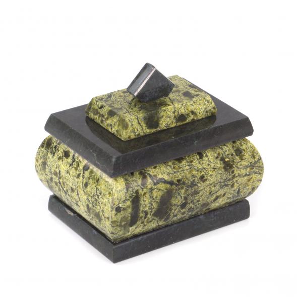 Шкатулка для украшений змеевик 7х5,5х7 см 112075