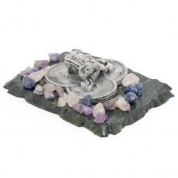 Сувенир из мрамолита &amp;quot;Жаба на монетах&amp;quot; малая