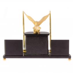 Настольный прибор &amp;quot;Орел&amp;quot; камень нефрит