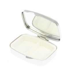 Таблетница на 2 отделения жадеит цвет серебро