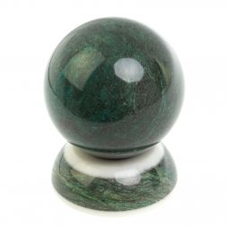 Шар "Антистресс" из змеевика и белого мрамора 9,5 см