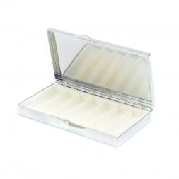 Таблетница на 7 отделений камень эвдиалит серебристая