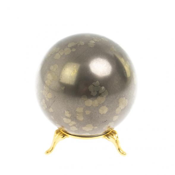 Шар из камня пирит диаметром 7,8 см 127673