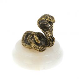Сувенир &amp;quot;Кобра&amp;quot; на подставке из кварца 6,5х6,5х6 см