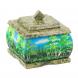Шкатулка &amp;quot;Лето&amp;quot; змеевик 10х10х9 см 119904