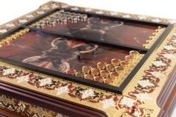 Эксклюзивные нарды &amp;quot;Орнамент&amp;quot; камень яшма Златоуст