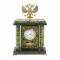 Настольные часы "Герб РФ" камень змеевик